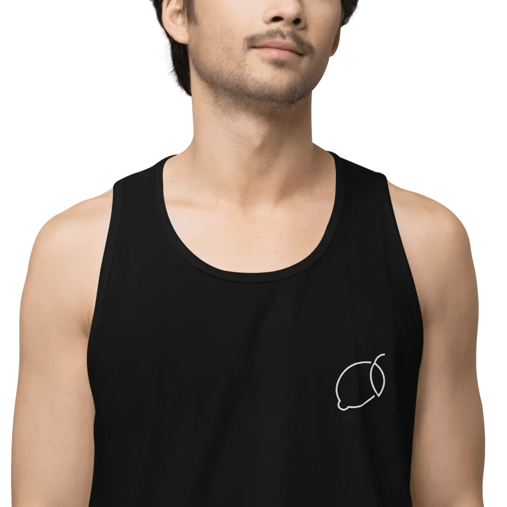 Cdog Spins Lemon Black/White Embroided Tank Top product image (1)
