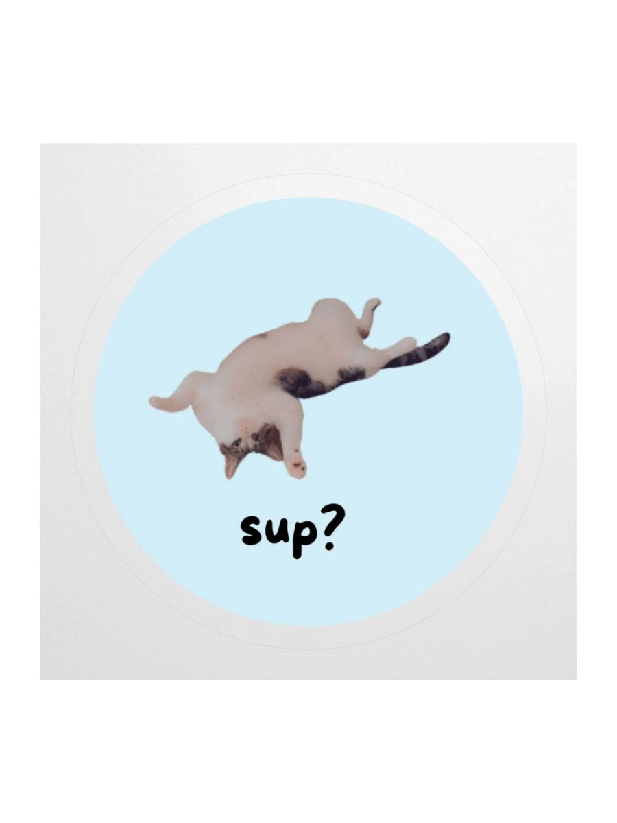 Ollie "Sup?" Sticker product image (1)