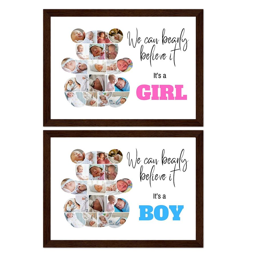 Newborn Baby (Girl/Boy) Photo Collage Canva Template product image (5)