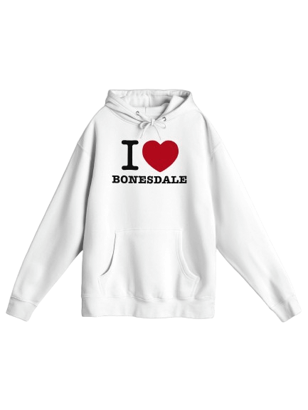Black Text I Heart Bonesdale Hoodie product image (1)