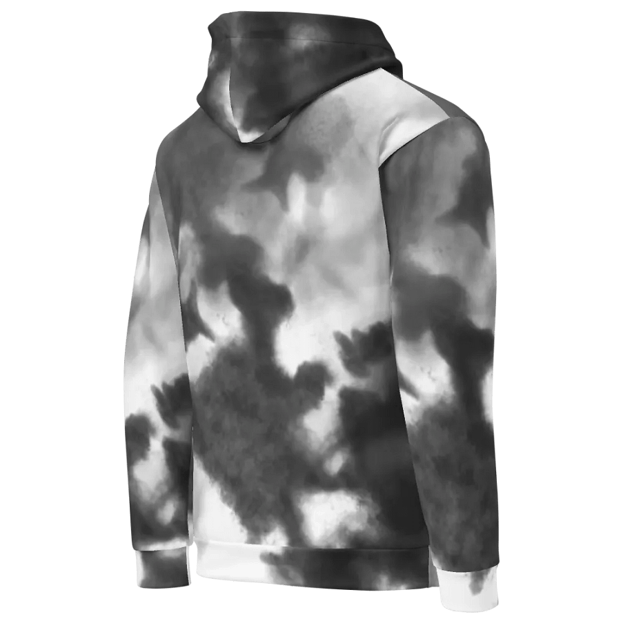 Black & White Tie-Dye Hoodie – Soft, Sporty, & Eco-Friendly product image (5)