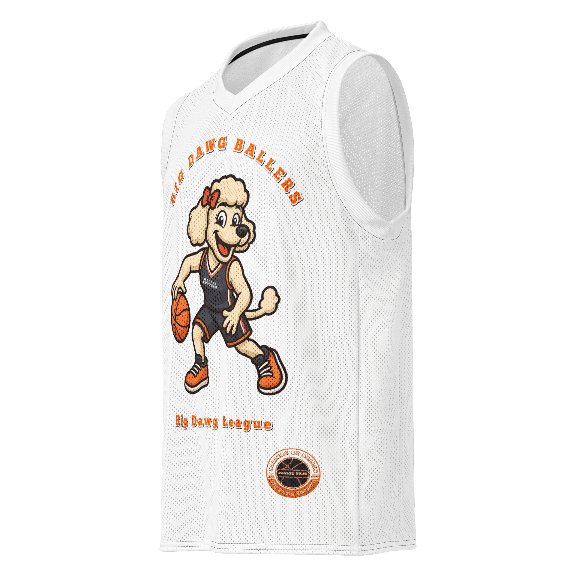 Premium Basketball Jersey Beige Poodle WooferMutter product image (1)