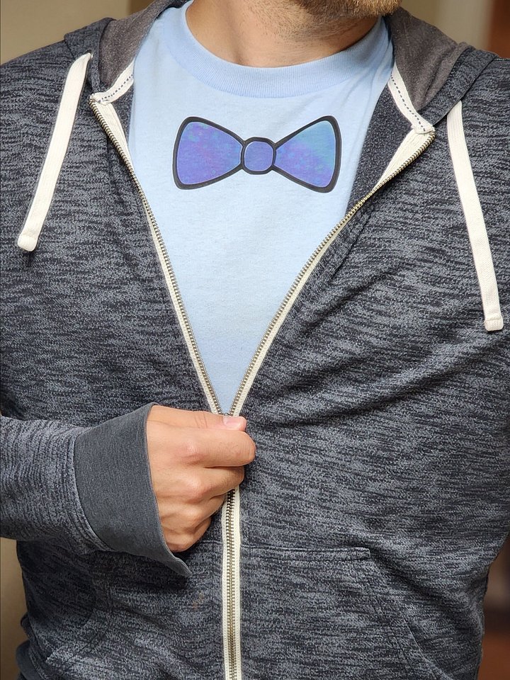 Blue Blend Watercolor Bow Tie Shirt product image (1)