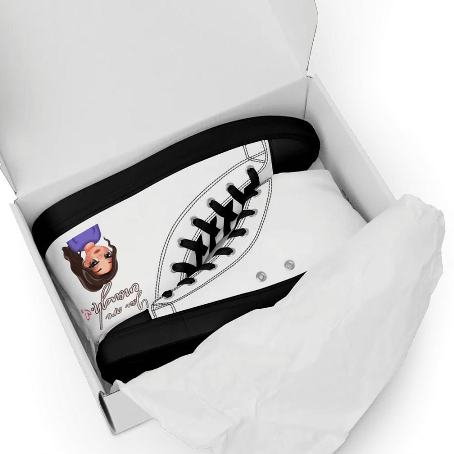 You Are Enough - Women's High Top Canvas Shoes product image (11)