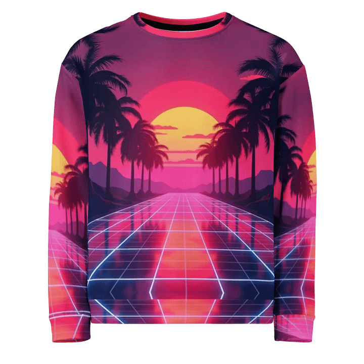 Neon Sunset Dreams Unisex Sweatshirt product image (2)