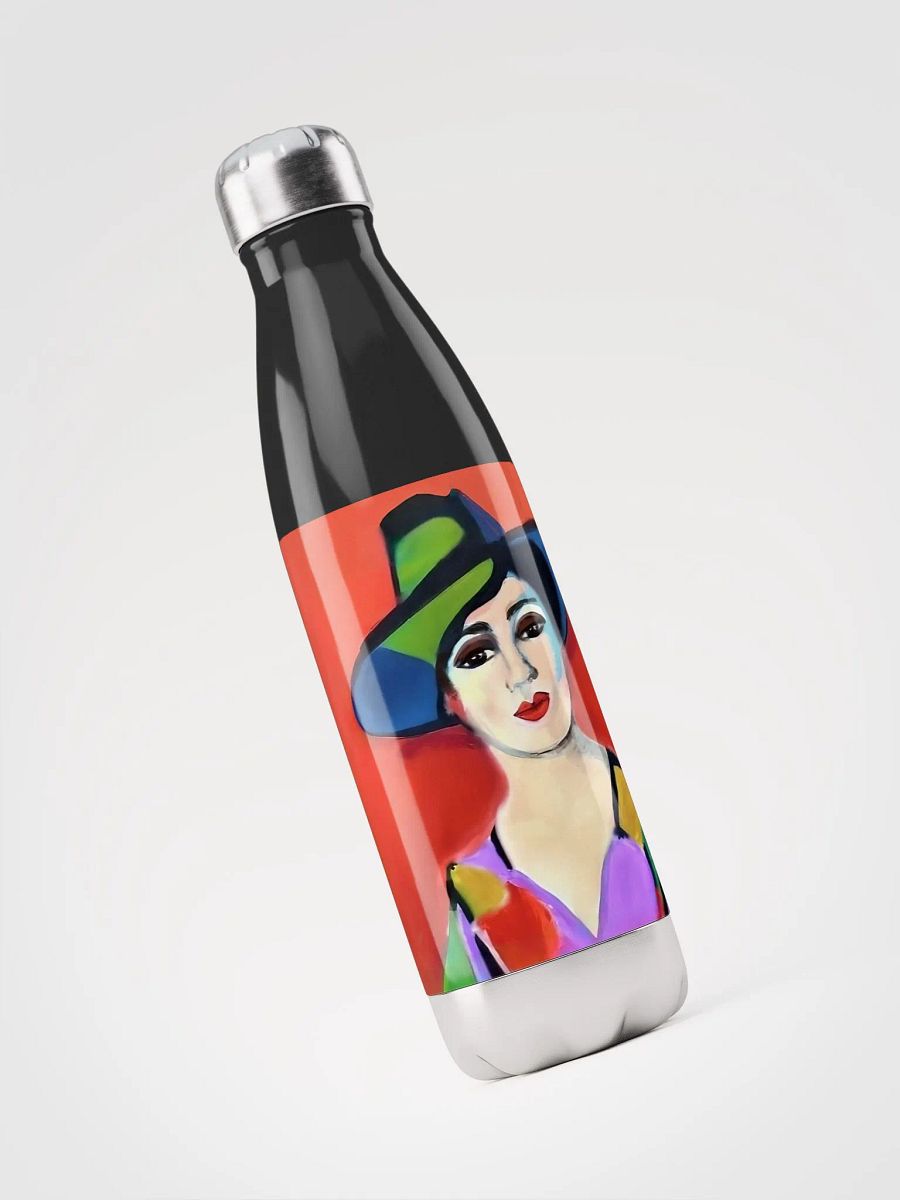 Donna with Hat Stainless Steel Water Bottle product image (3)