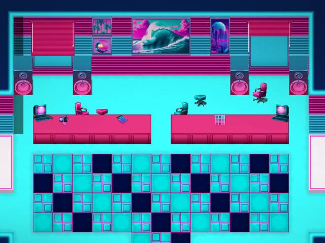 KR Vaporwave Dreams Tileset for RPGs product image (3)