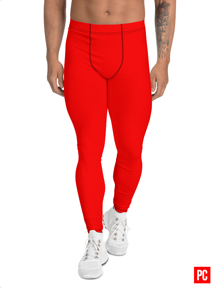 Plain Color Red Leggings product image (1)