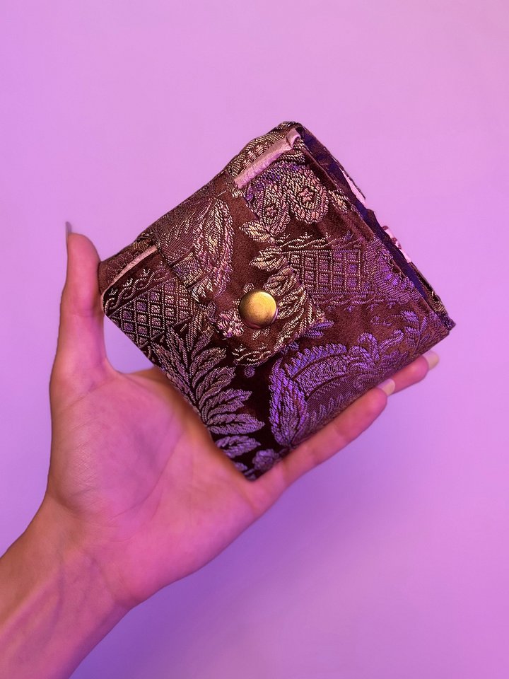 Franken Wallet (Floral Coper Gold and Purple) product image (1)