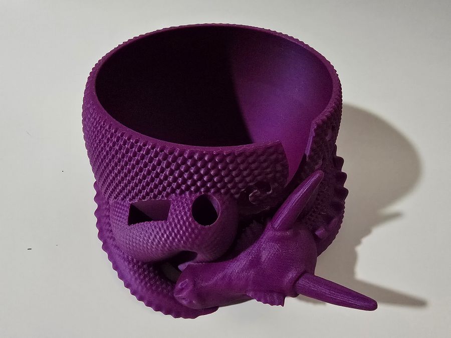 Purple Dragon Yarn Bowl 3D printed 🐑 product image (5)