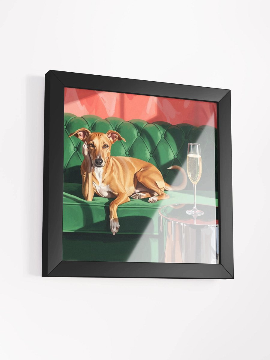 Potcake & Champagne Framed Art Print product image (25)