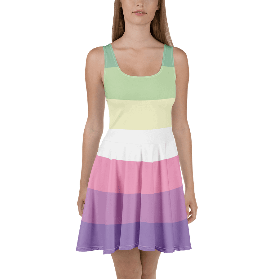 Genderfae Pride Flag Skater Dress product image (2)