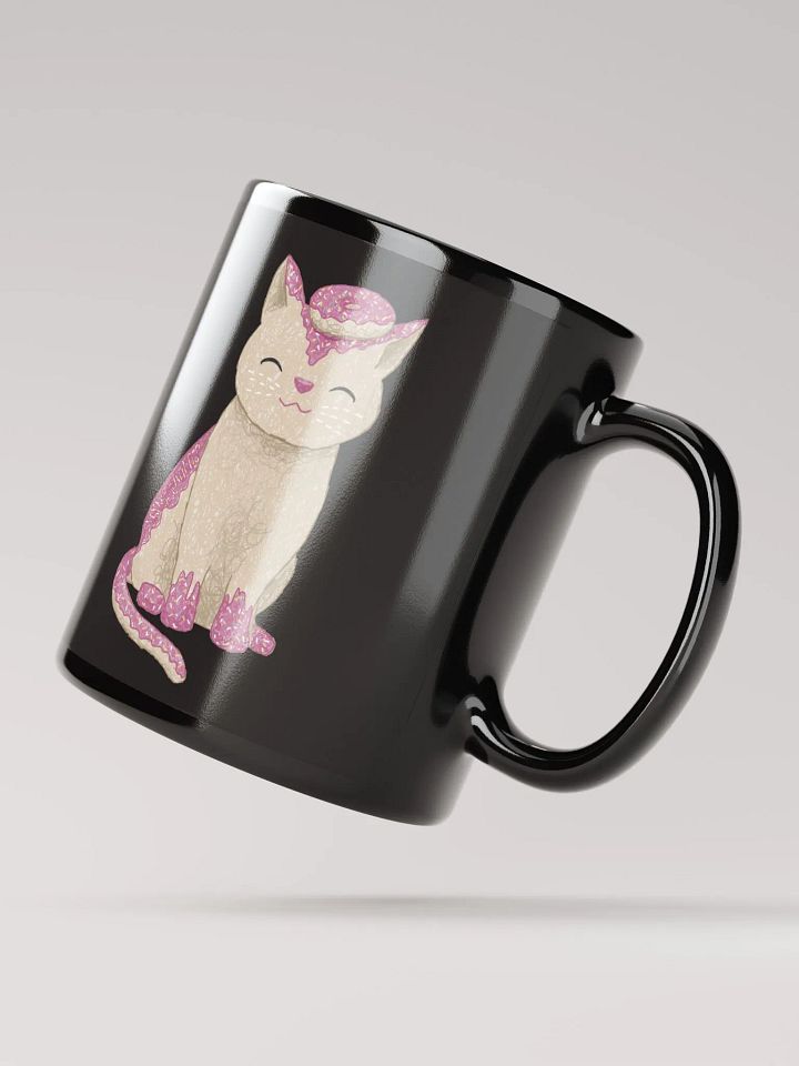 Lottie's Doughnut Cat Black Mug product image (2)