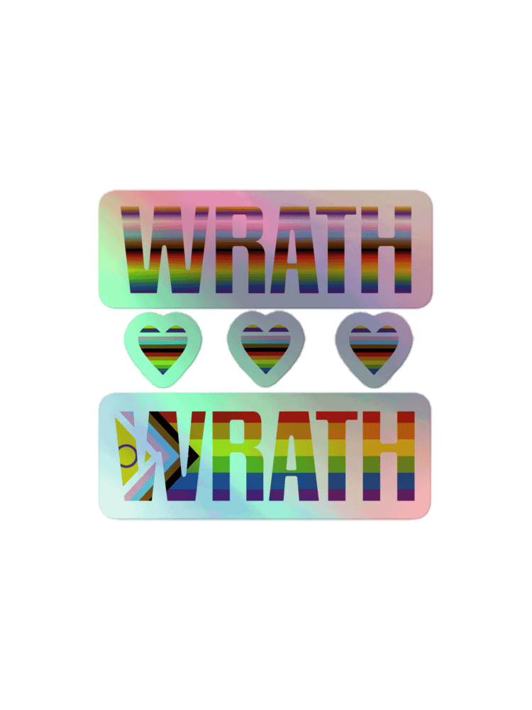 Pride 2023 holographic stickers product image (1)
