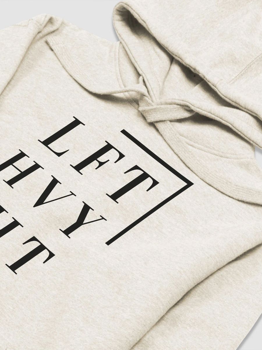 Bold Minimalist Hoodie with "LFT HVY SHT" Design product image (15)
