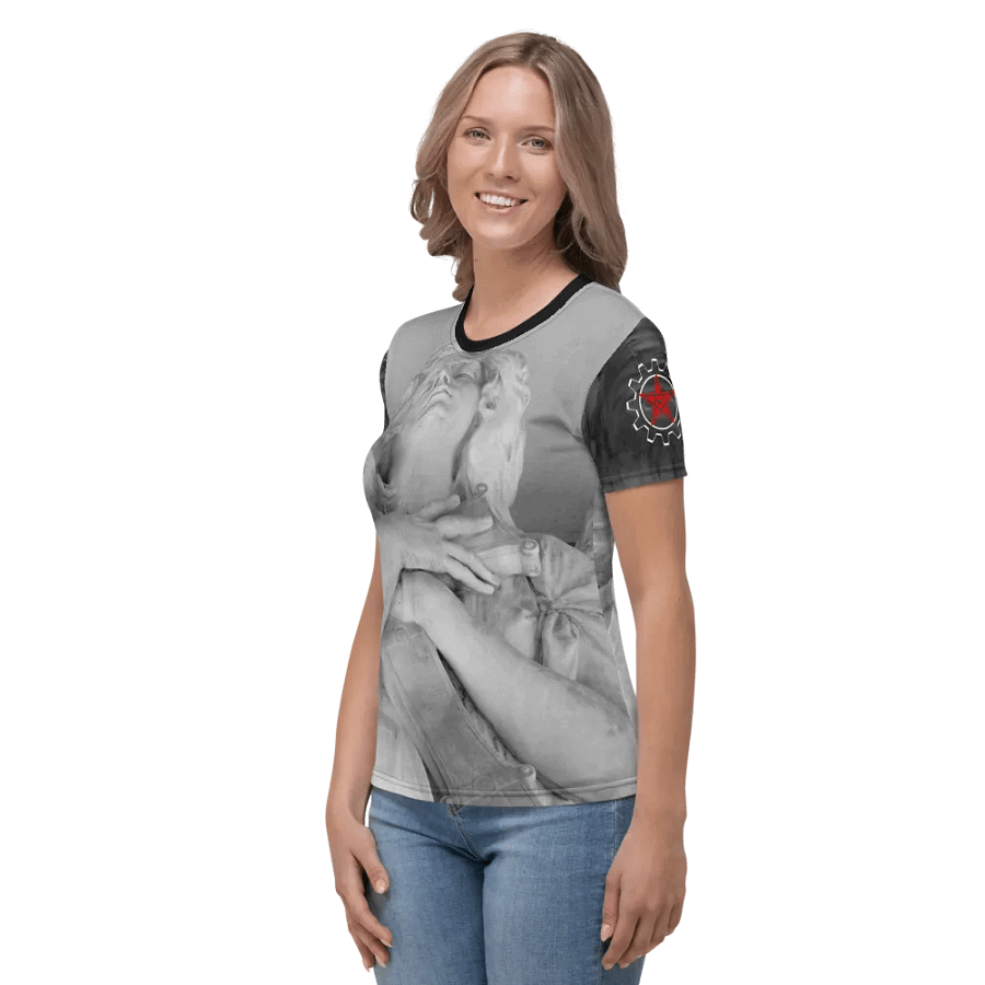 With The Hand On My Cross II Ladies Tee product image (6)