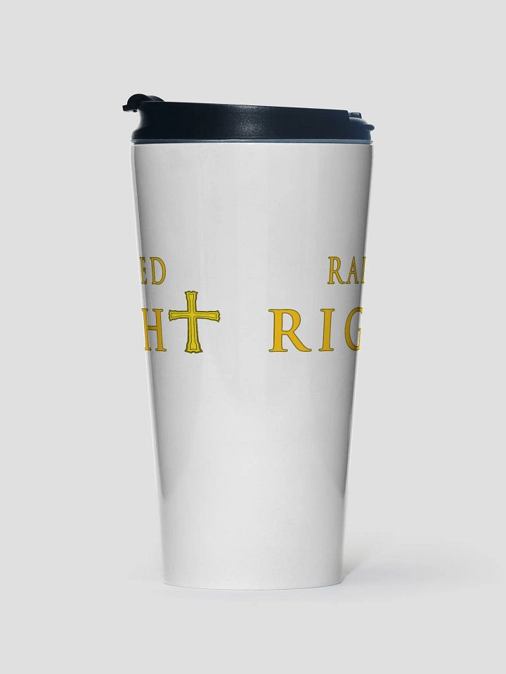 Raised Right Gold Cross Travel Mug product image (1)