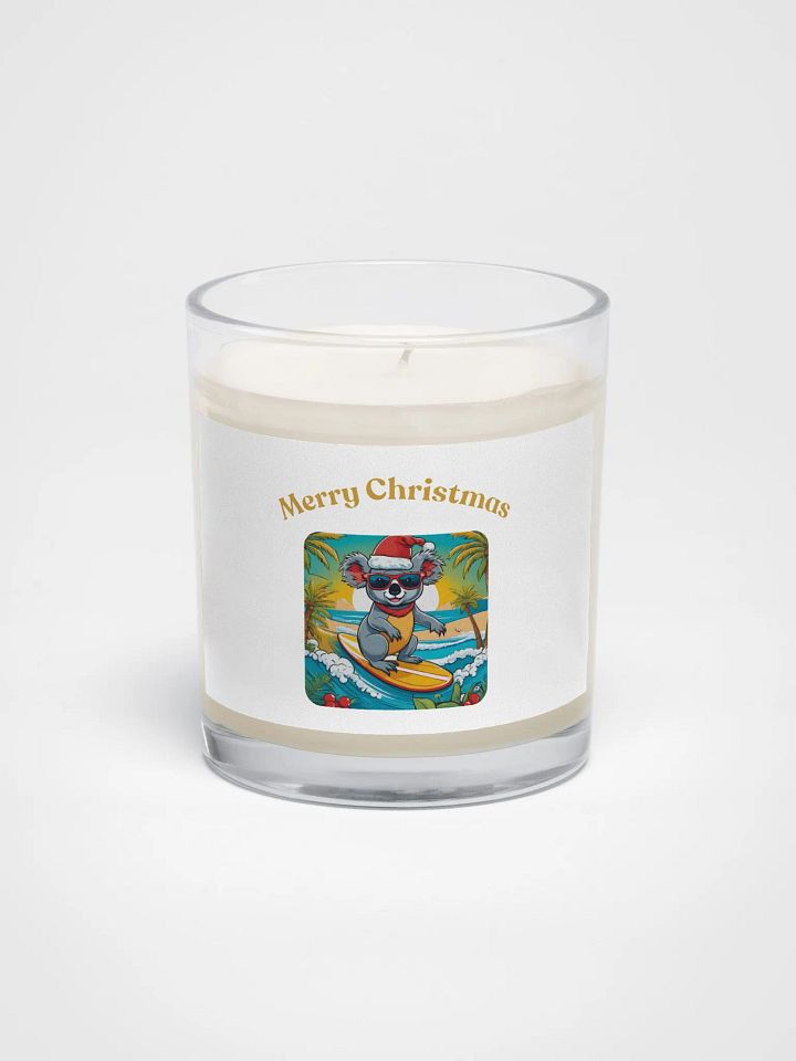 Koala Claus Surf Scene Soy Wax Candle - Gold product image (1)