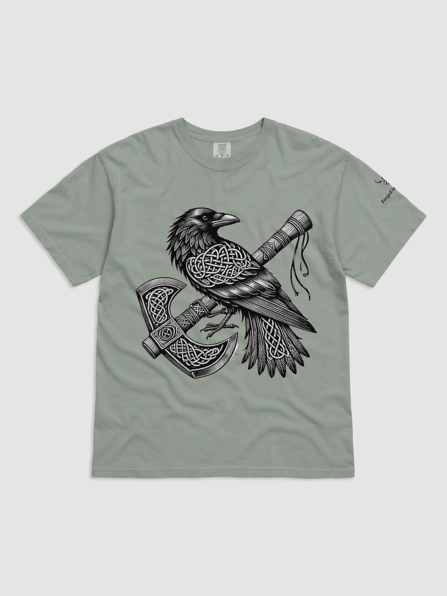 Forged In Valhalla: Raven of the Berserker Axe T-Shirt product image (98)