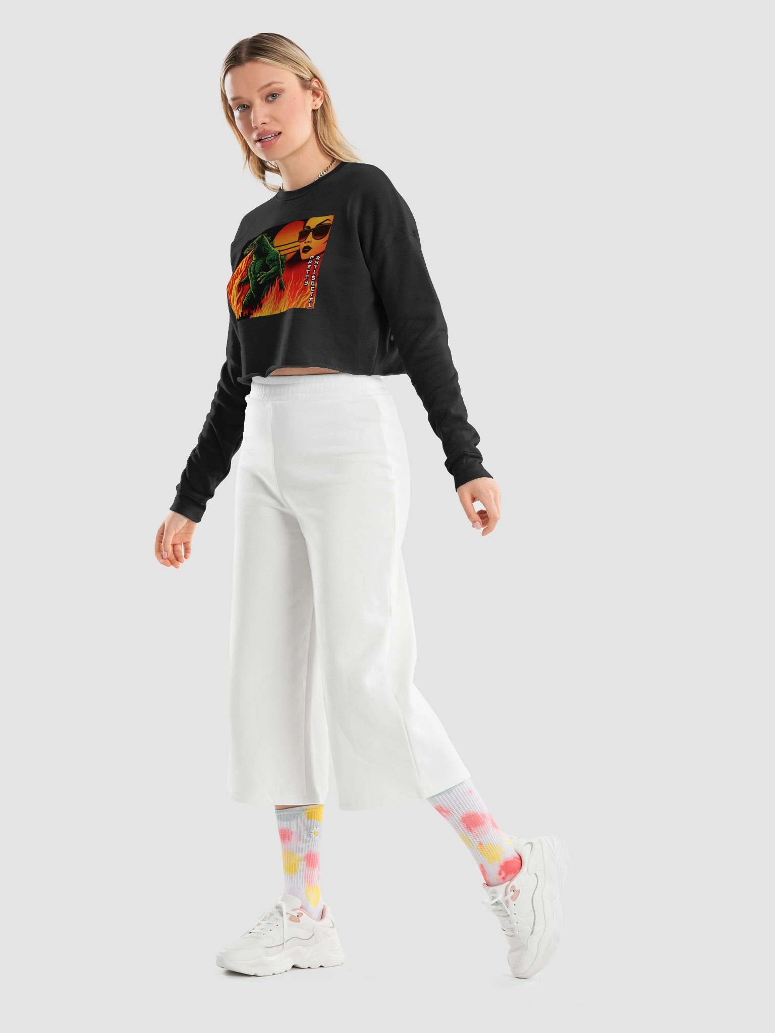 GOALZILLA x PASP Cropped Fleece Sweatshirt product image (12)