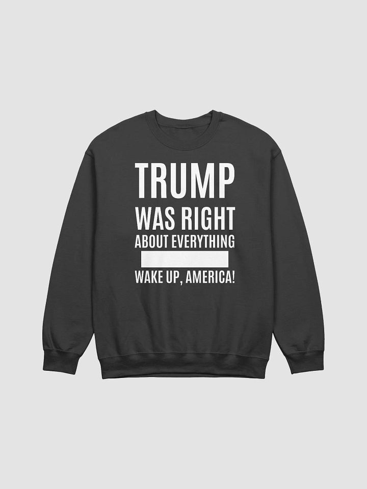 TRUMP WAS RIGHT ABOUT EVERYTHING WAKE UP AMERICA Classic Crewneck Sweatshirt product image (1)