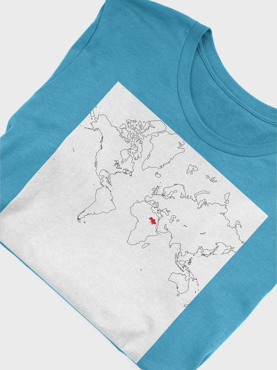 Red Highlighted Country World Map Supersoft Unisex Casual Neckline Street Style FashionT-Shirt product image (5)