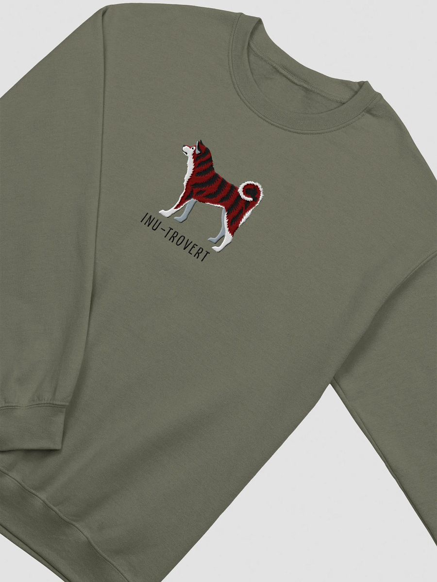 Inu-Trovert Sweatshirt (Embroidered) of a Japanese Akita Inu(Red Brindle) product image (9)