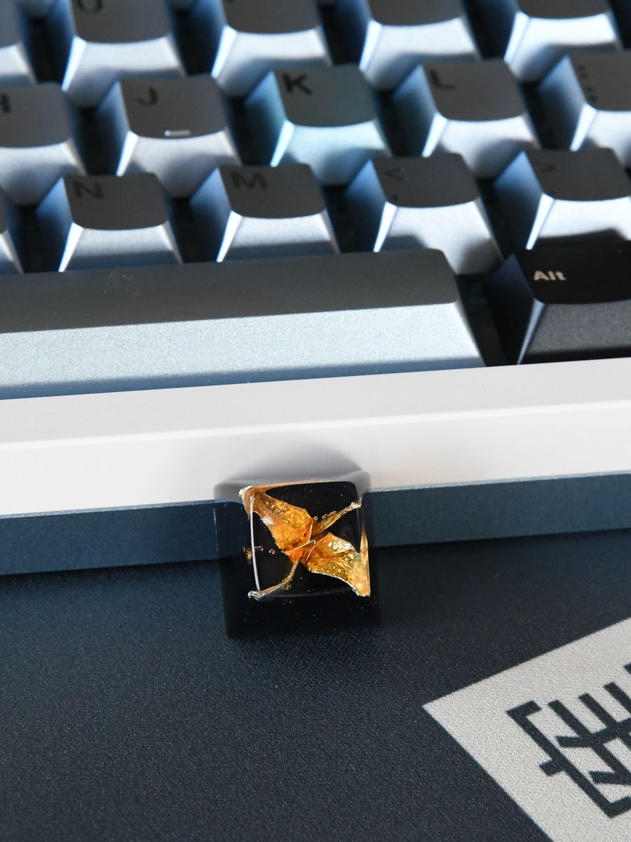 Gold/Black Crane SA R1 Keycap product image (3)
