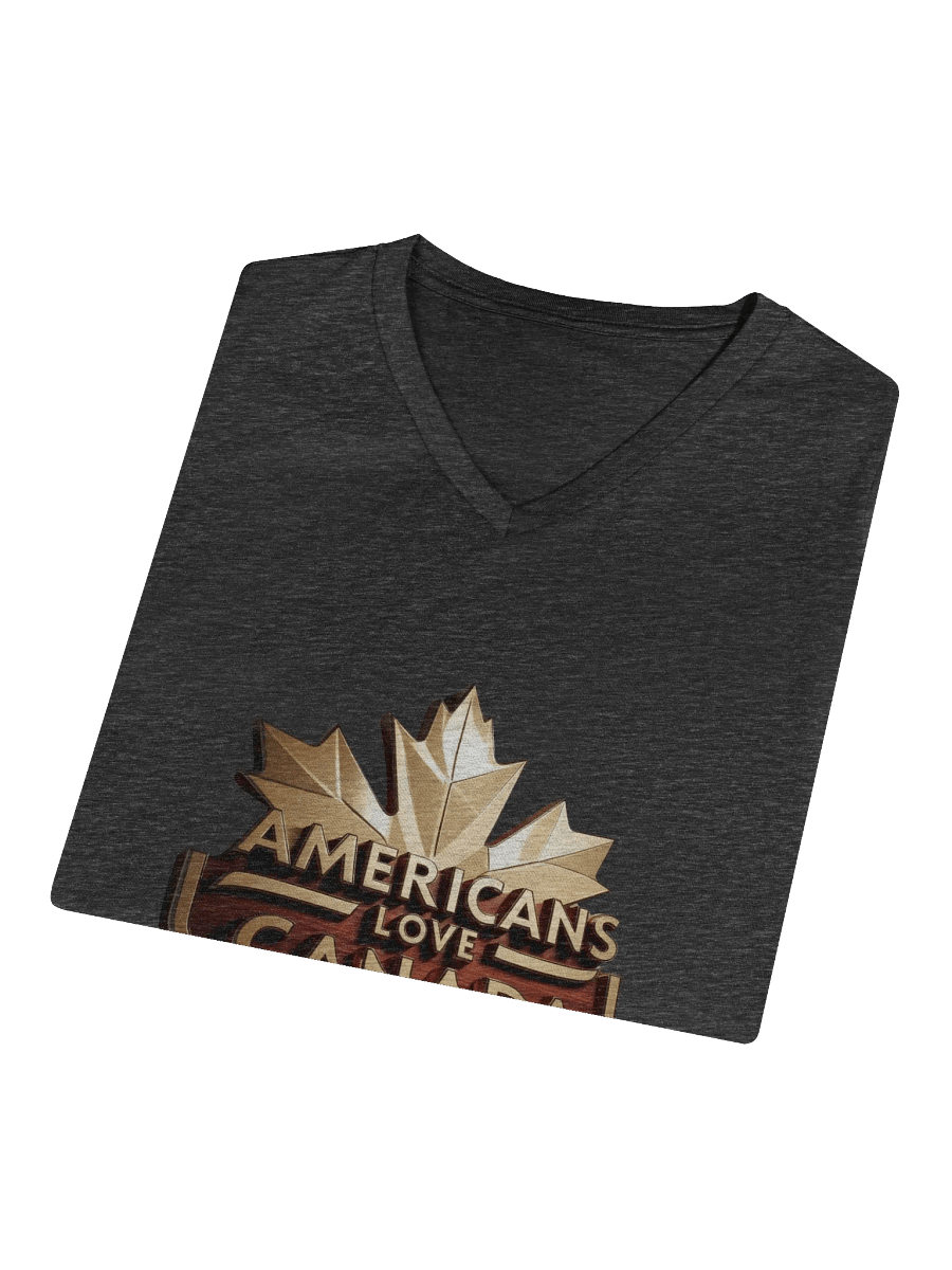 Golden Maple Leaves Relaxed V-Neck Tee product image (18)