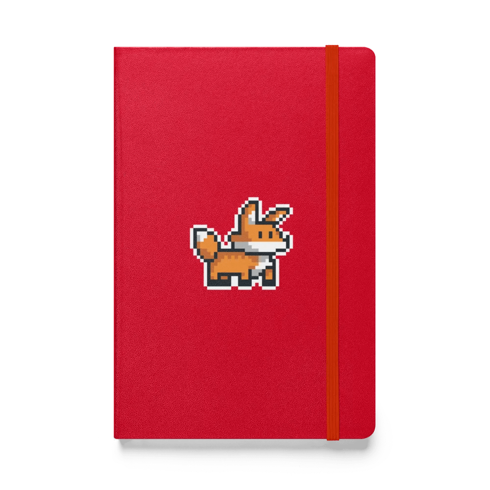 Retro Pixel Fox Hardcover Notebook product image (1)