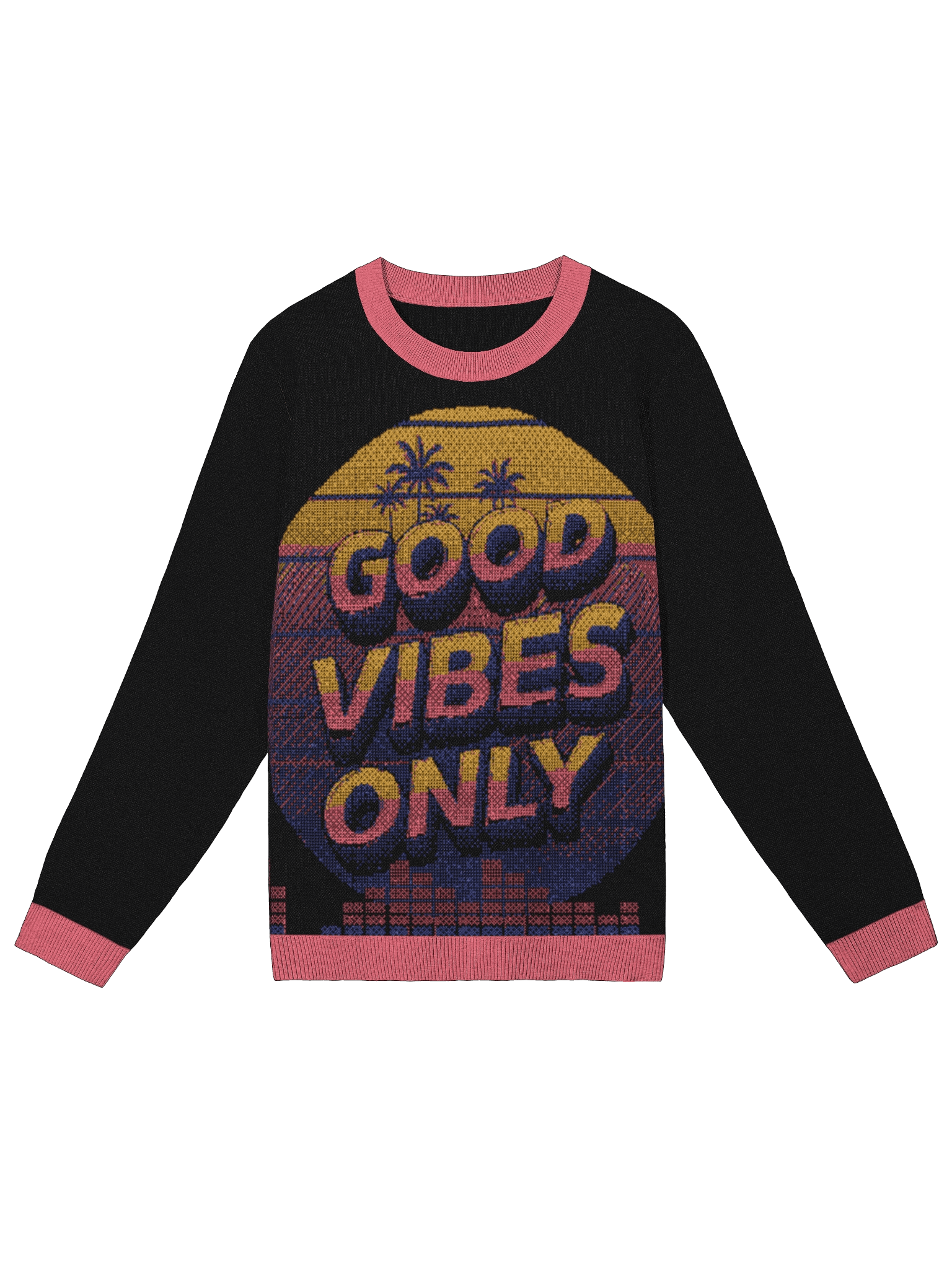 Retro Paradise - Good Vibes Only Knitted Crewneck Sweater product image (1)
