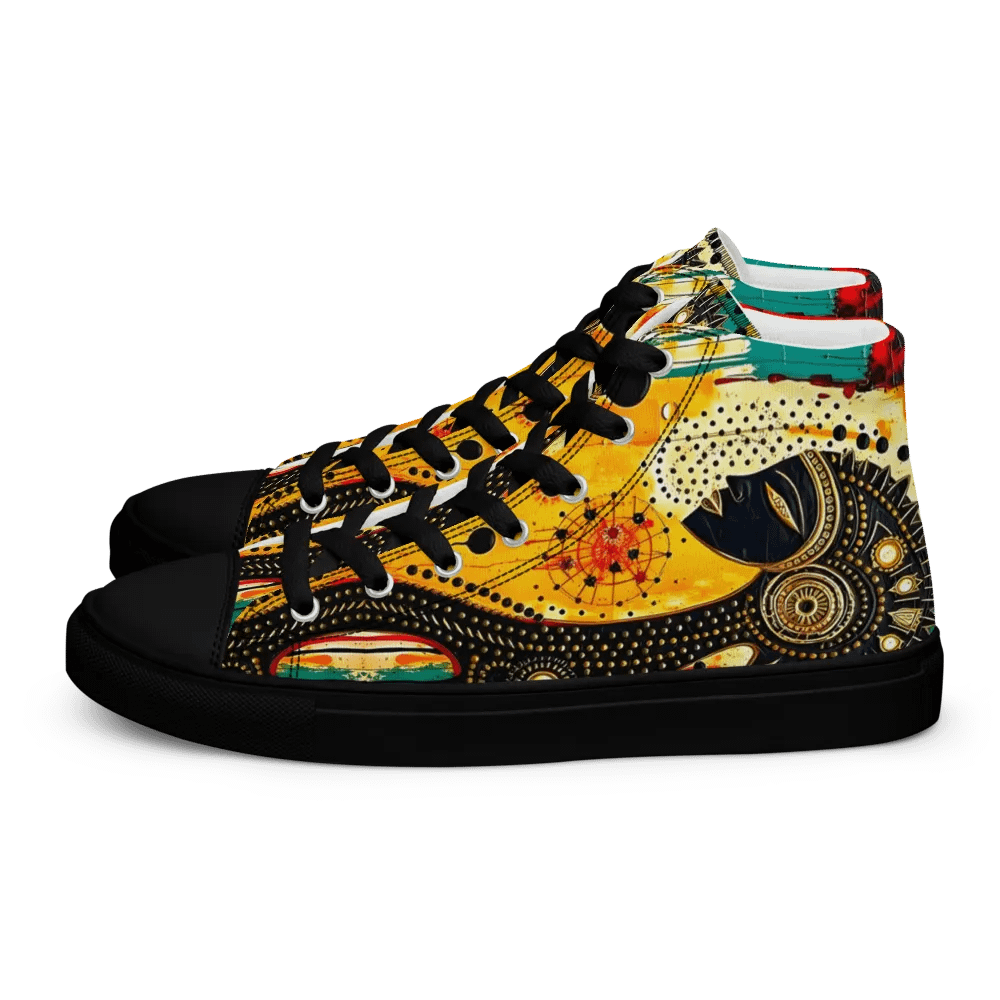 Women's Yogi Muse Abstract Art Painted High Tops product image (4)