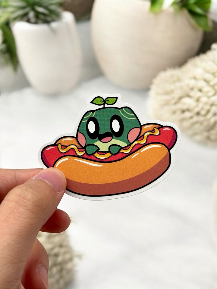 Classic Hotdog Waterproof Vinyl Stickers product image (1)