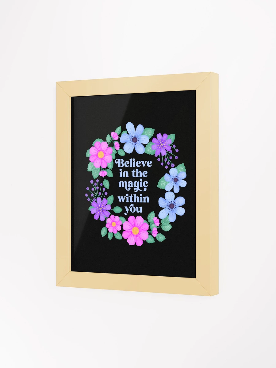 Believe in the magic within you - Motivational Wall Art Black product image (3)