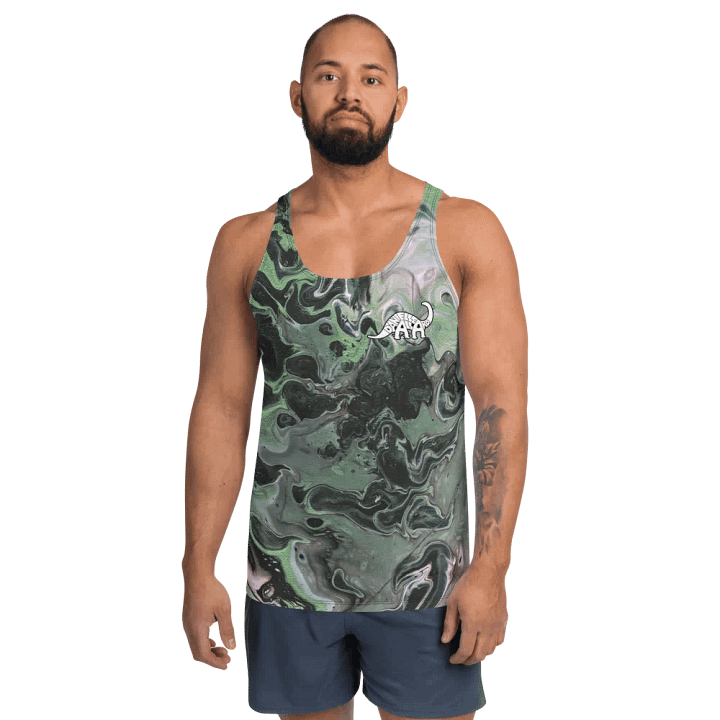 Metallic Green Fluid Acrylic Tank Top product image (1)