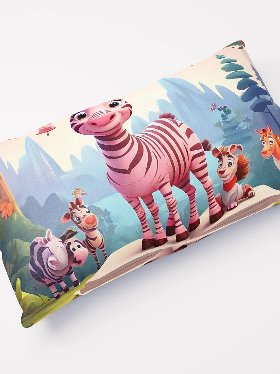 pink zebra with flower and book product image (11)