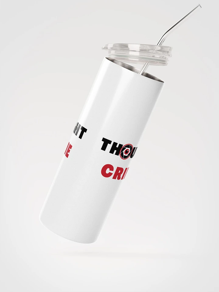 Stainless steel tumbler thought crime product image (1)