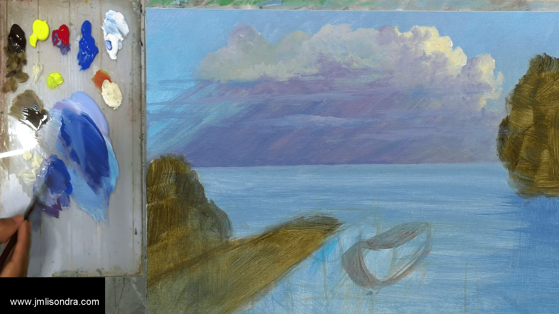 DOWNLOADABLE Acrylic Painting Tutorial - Boat on Dock product image (4)