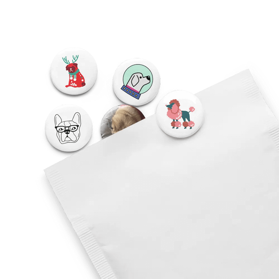 Set of Pin Buttons (Pet Puppy) product image (13)