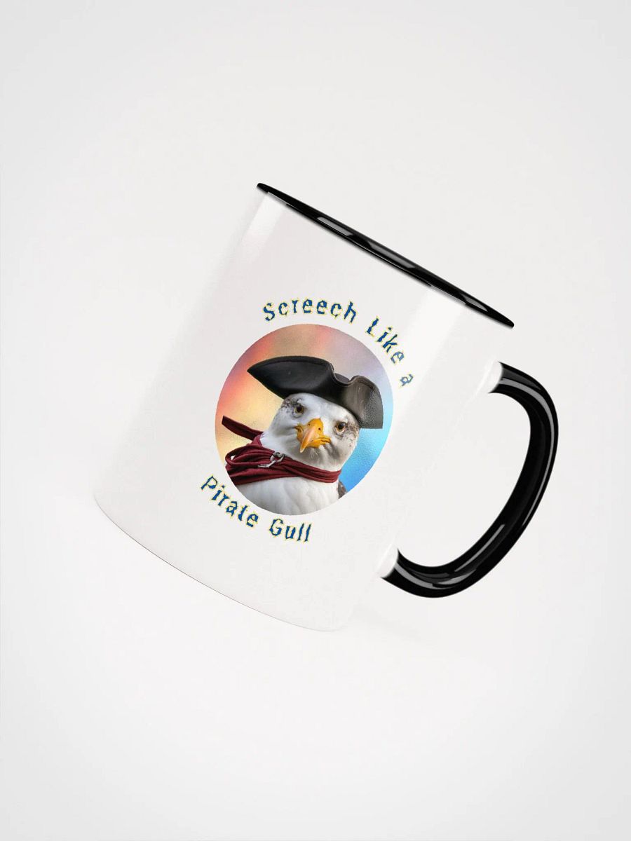 Screech Like a Pirate Gull Ceramic mug with coloured interior product image (45)