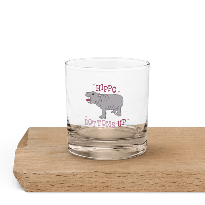 Hippo Bottoms Up Glass | Moo Deng Inspired Merch product image (2)