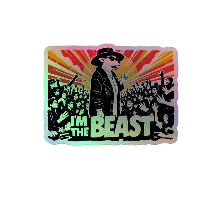 Mysterious Beast Design | 'I'M THE BEAST' | Holographic Sticker product image (2)
