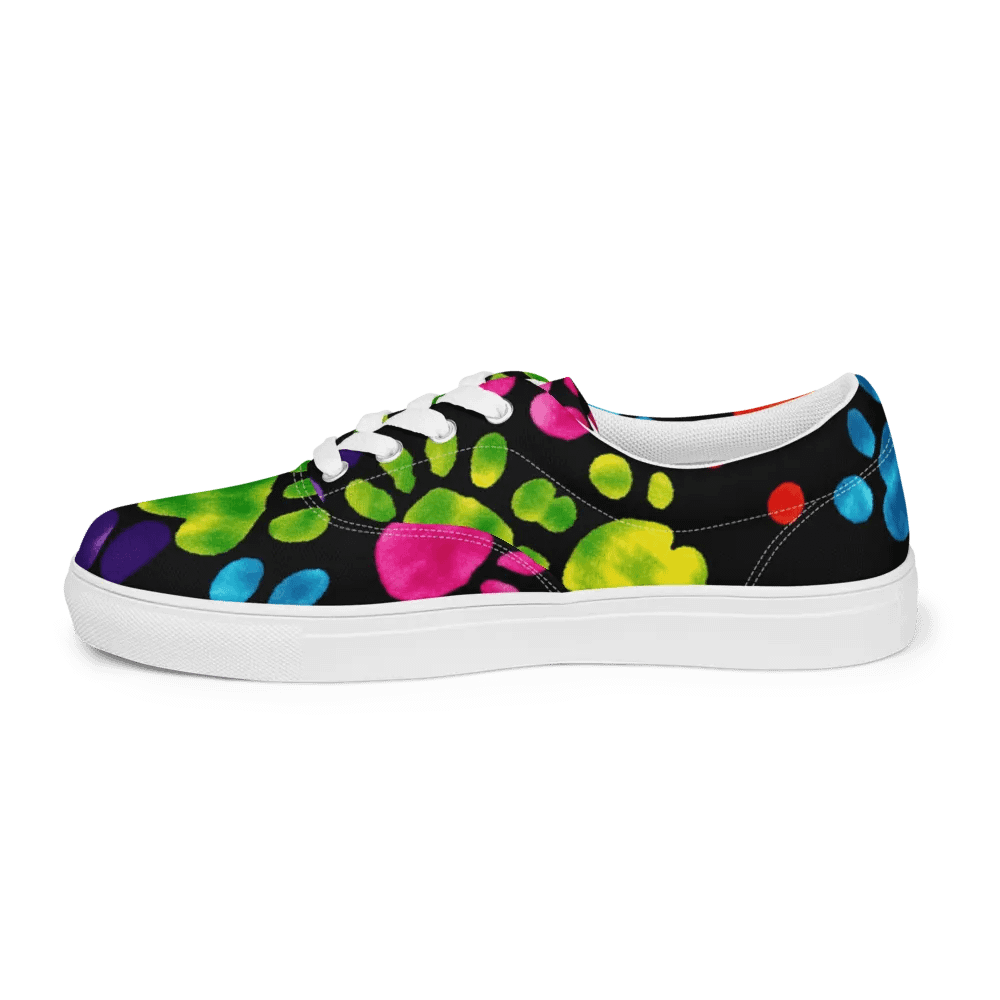 Colorful Pawprint Lace-Up Shoes product image (4)