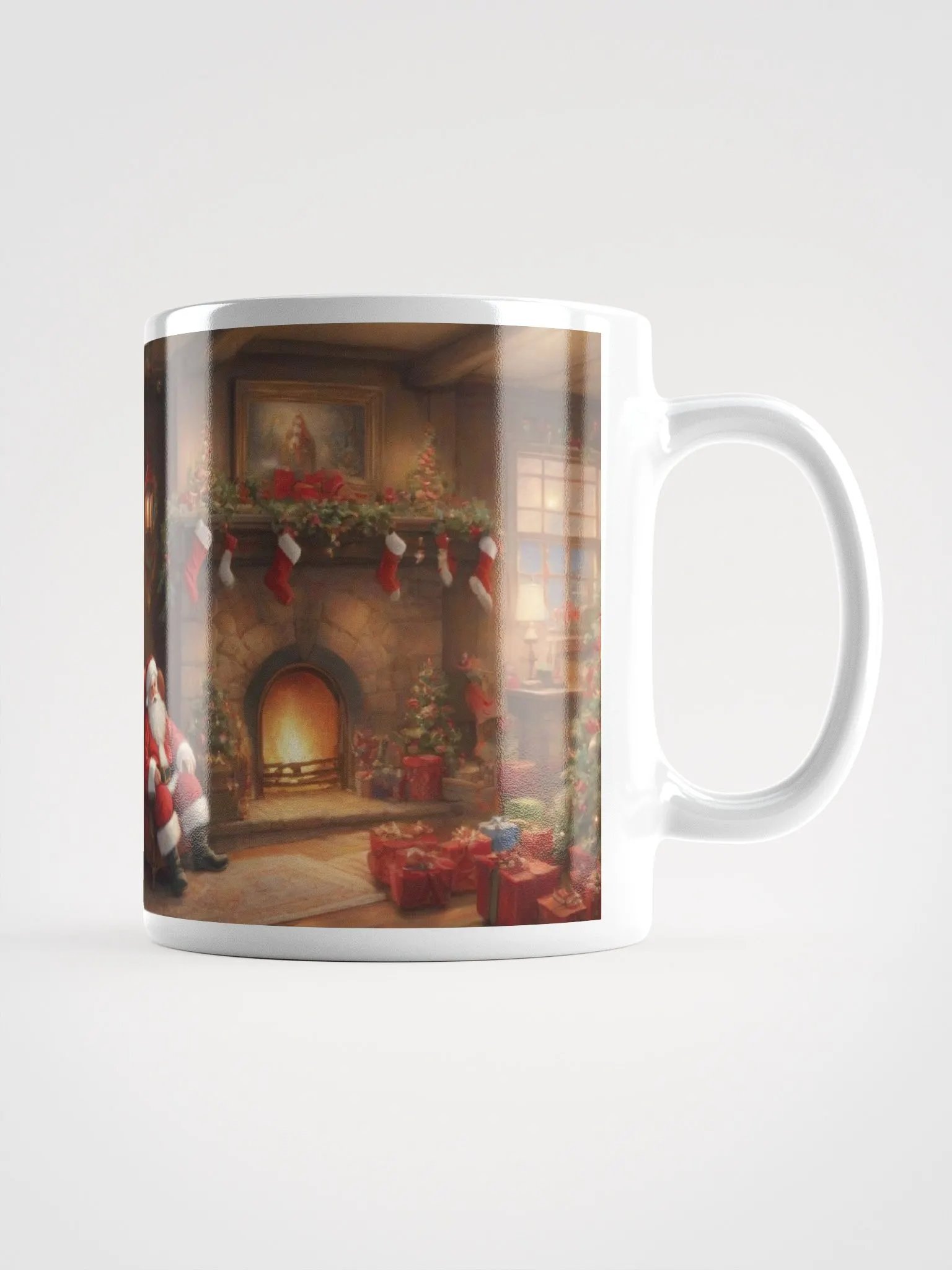 545-Christmas Mugs, Santa Claus Decorations-Mugz WGM78, White Glossy Mug-Ceramic-Christmas-Santa's Cozy Interlude product image (4)