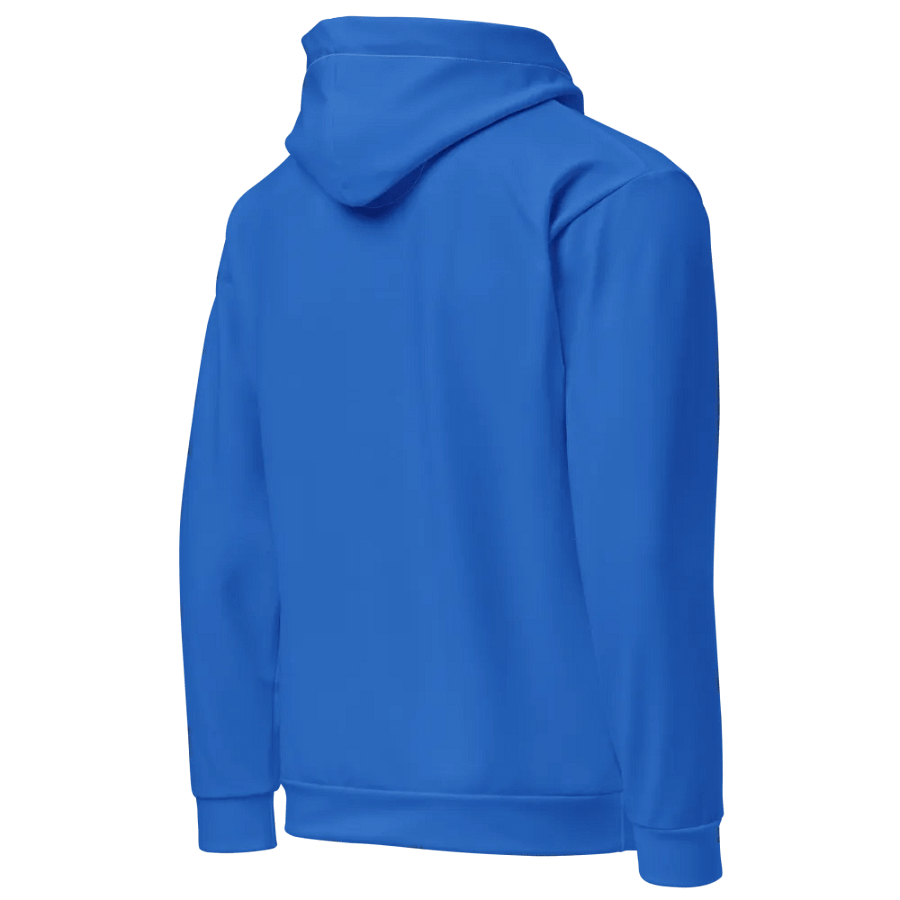 Plain Cobalt Blue Light Summer Unisex Recycled Polyester Heavyweight Premium Hoodie by Treasure Pie product image (10)