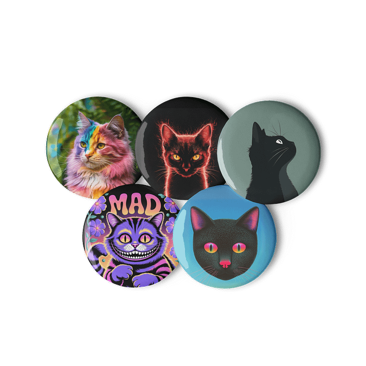 Psychedelic Cats Pin Set product image (2)