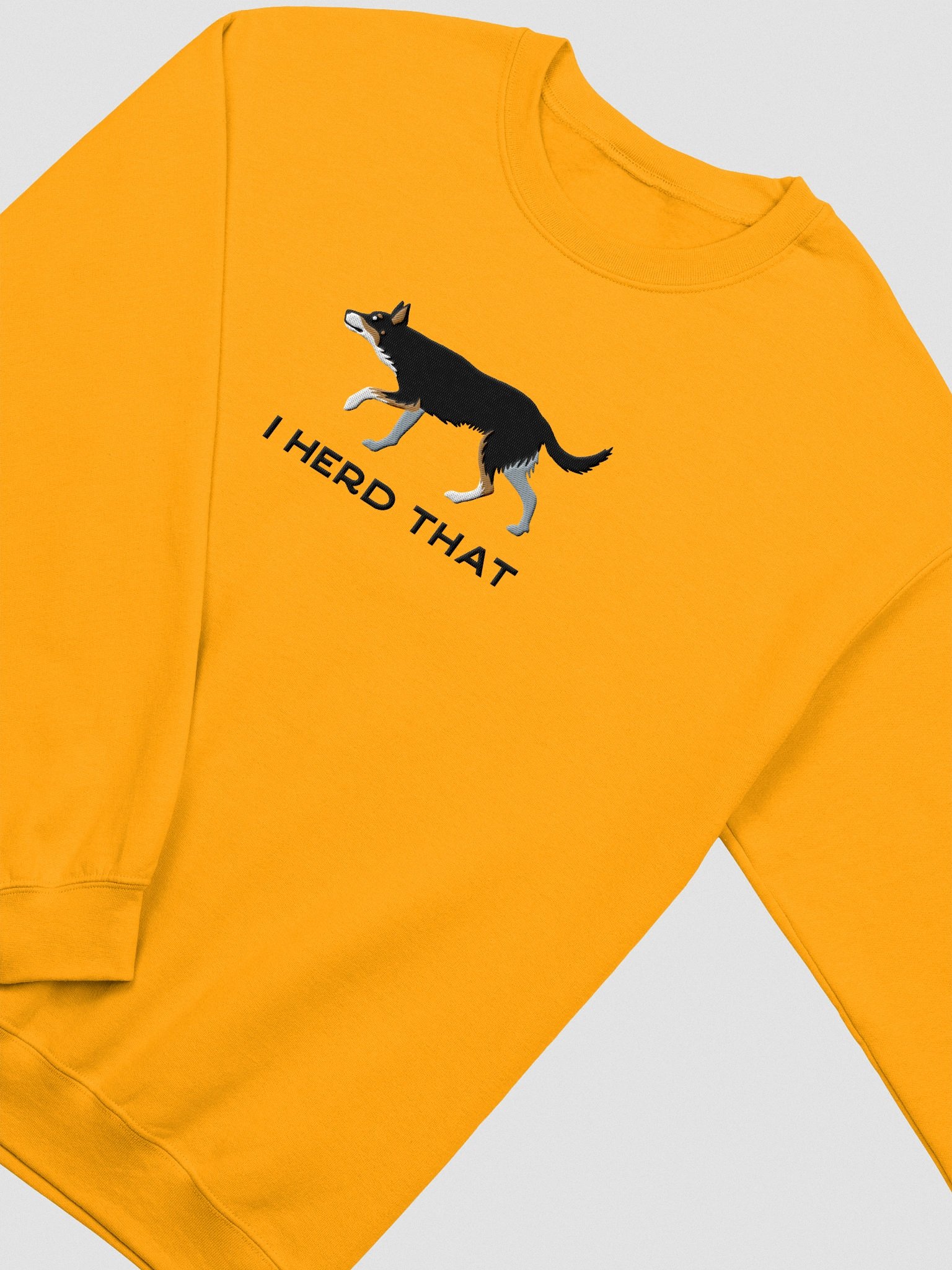 I Herd That Sweatshirt (Embroidered) of an Australian Kelpie(Tricolor) product image (6)