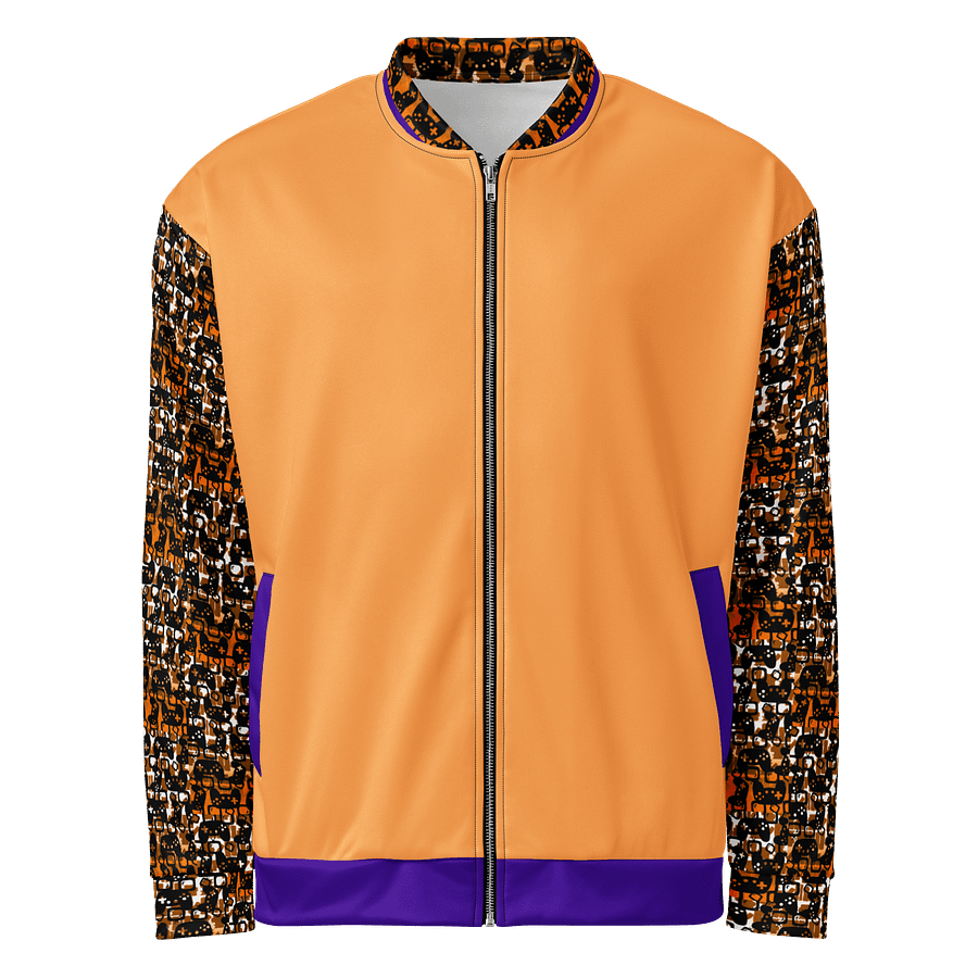 Experience Stories Unisex Bomber Jacket (Orange, Purple, and Black) product image (1)