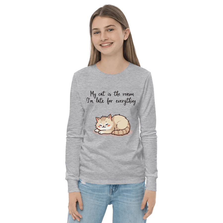 Cute Cat Excuse Long Sleeve Tee product image (2)