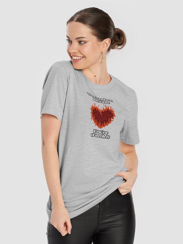 Flaming Heart - 4K Fireplace: Because You're Worth It | Tee product image (32)